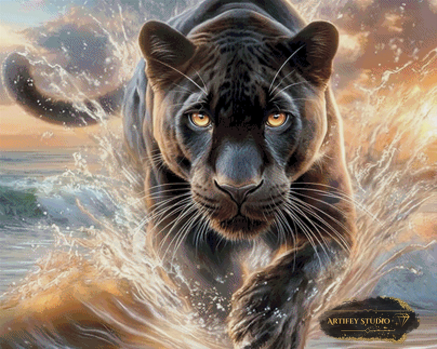 Bernsteinblick by LaViie 100x80 mit 135 Farben