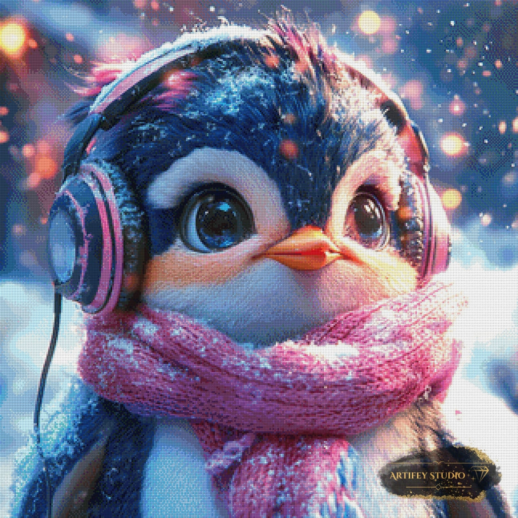 Disco Pengu by Artifey 80x80 mit 220 Farben Artifey Studio