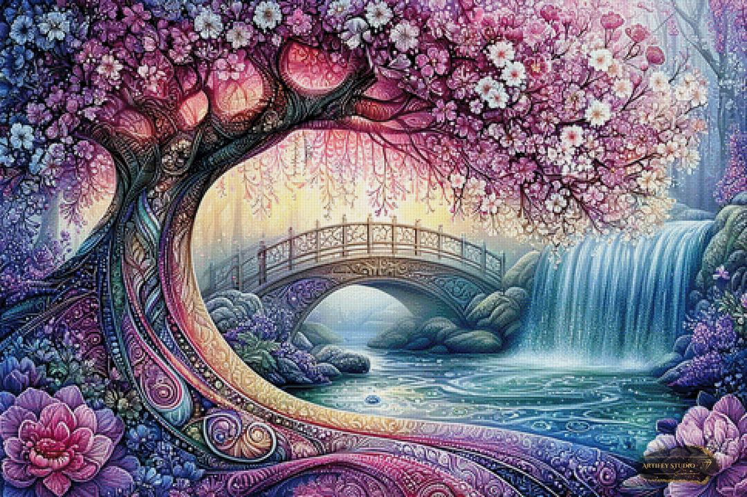 Die Brücke der Träume by Mirael 120x80 mit 280 Farben
