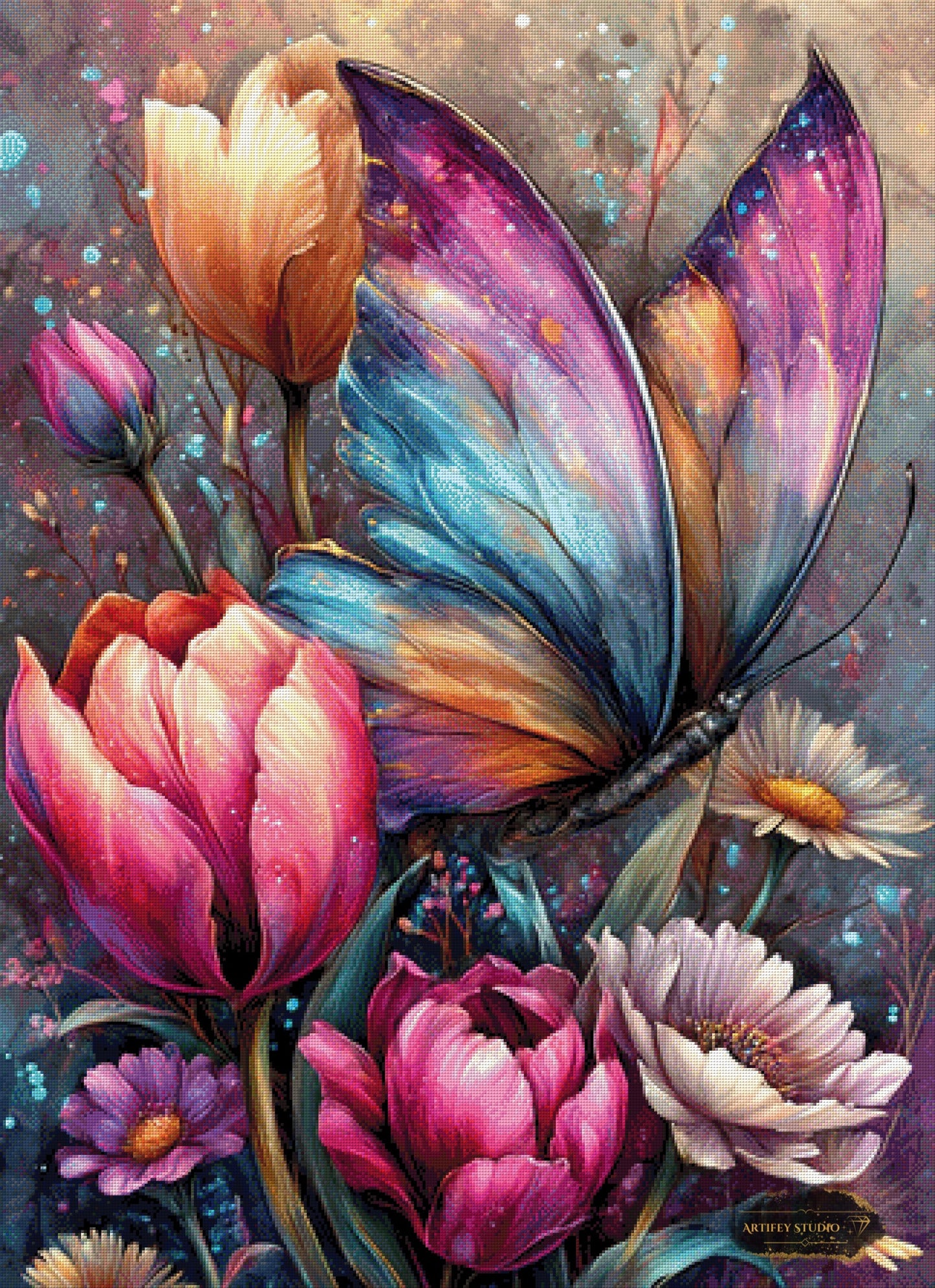 Butterfly by Kaida 80x110 mit 340 Farben