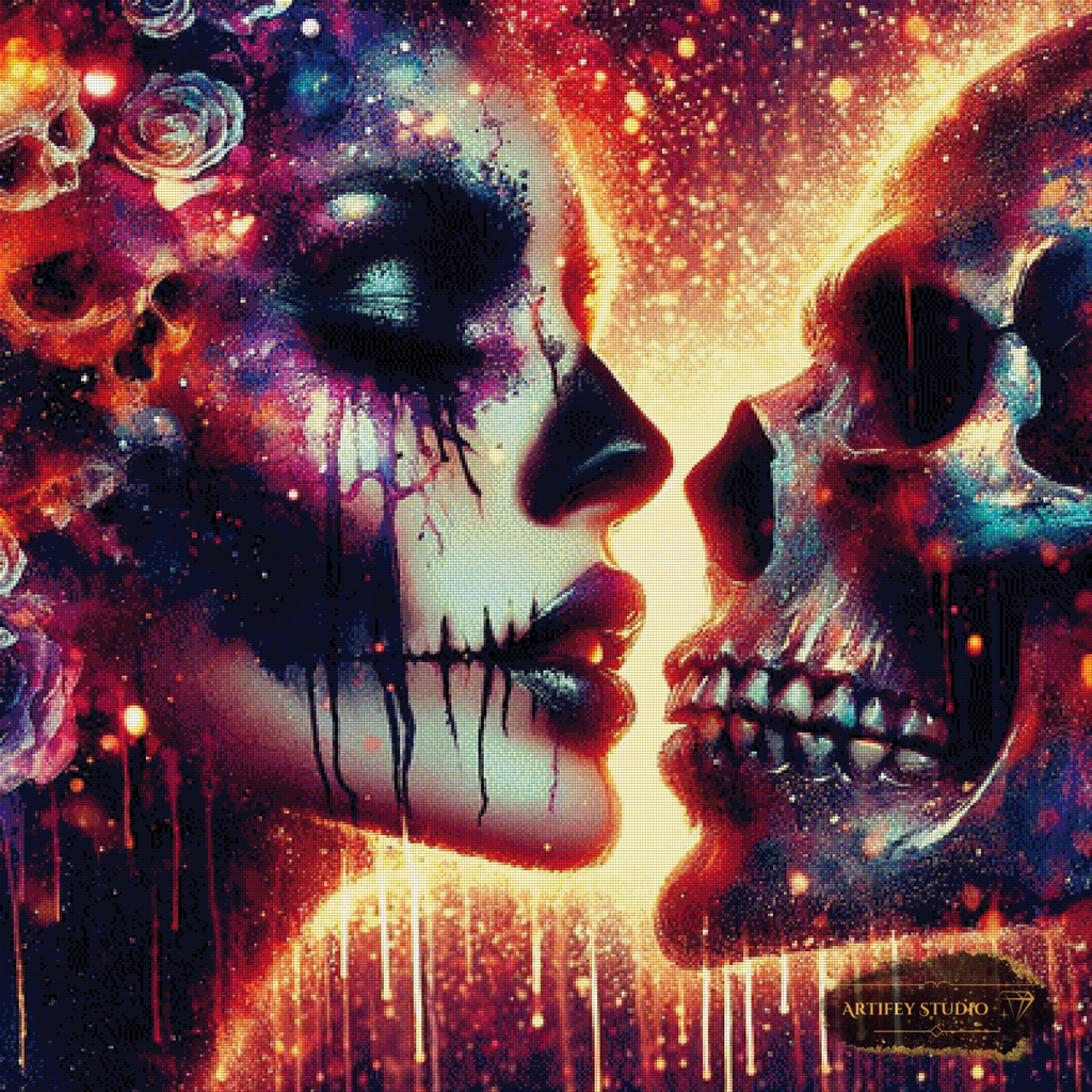 Skull Love by Misses-X 100x100 mit 360 Farben