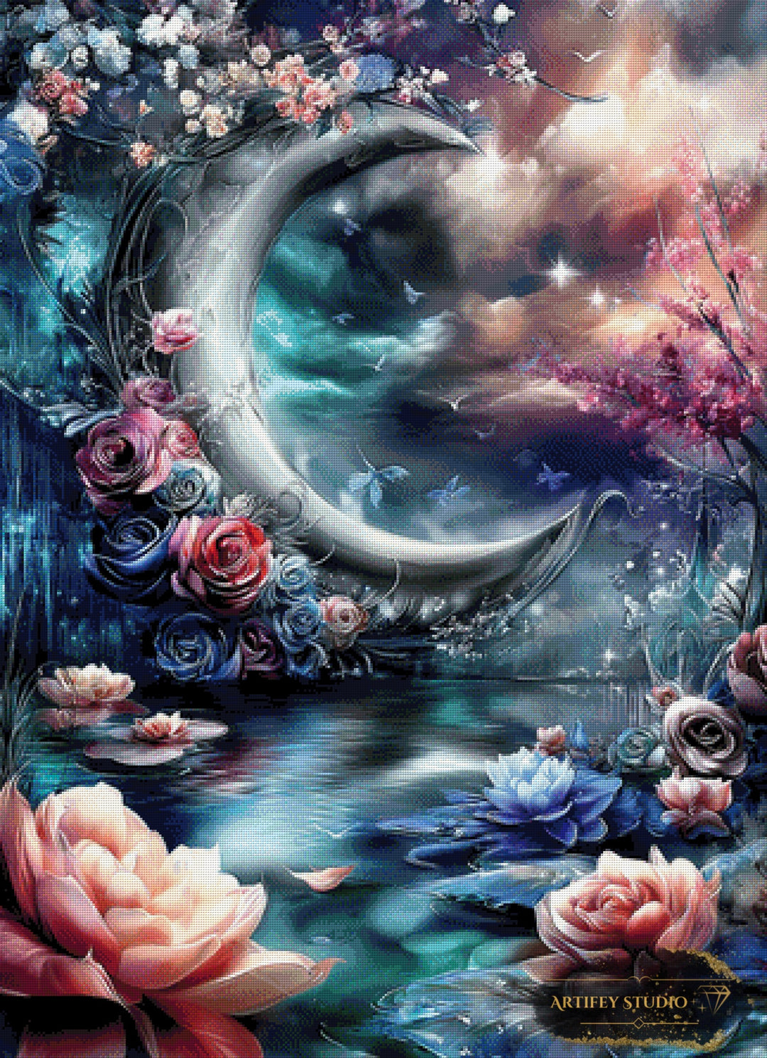 Notte Fiorita by Mirael 80x110 mit 250 Farben - Artifey Studio