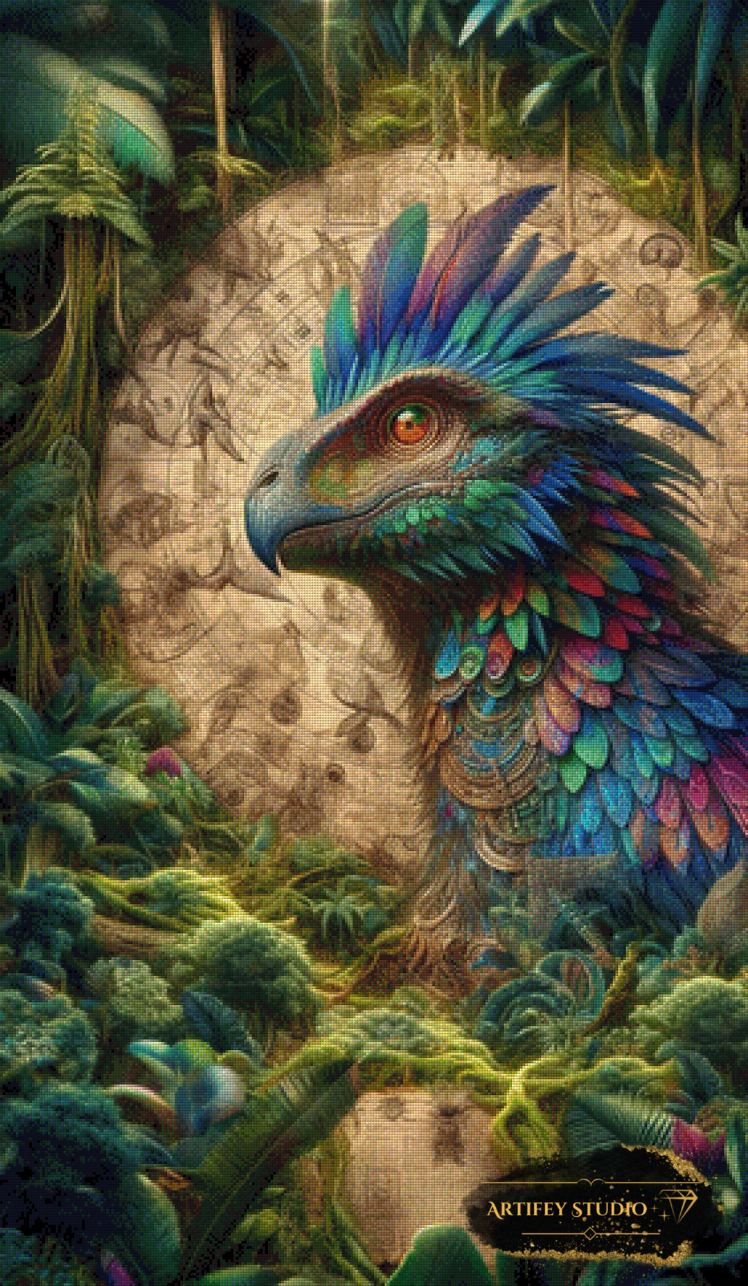 The Secret of the Luminous Feathers by MAD 70x120 with 210 colors