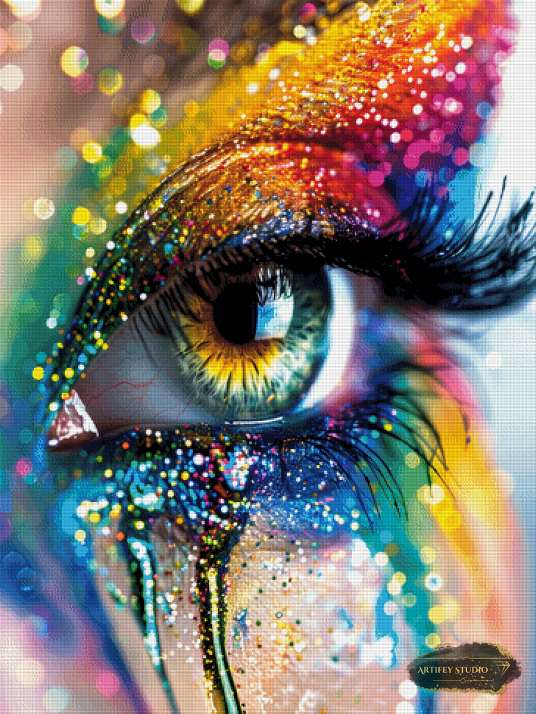 Colorful Tears by Artifey 90x120 with 430 colors