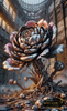 Mechanical Flower by DIYnamite 80x130 mit 190 Farben - Artifey Studio