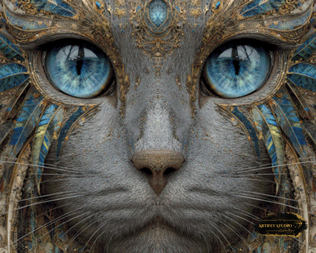 Blue by Morrigan 100x80 mit 160 Farben - Artifey Studio