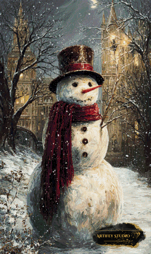 Snowman by Skyler 60x100 with 130 colors