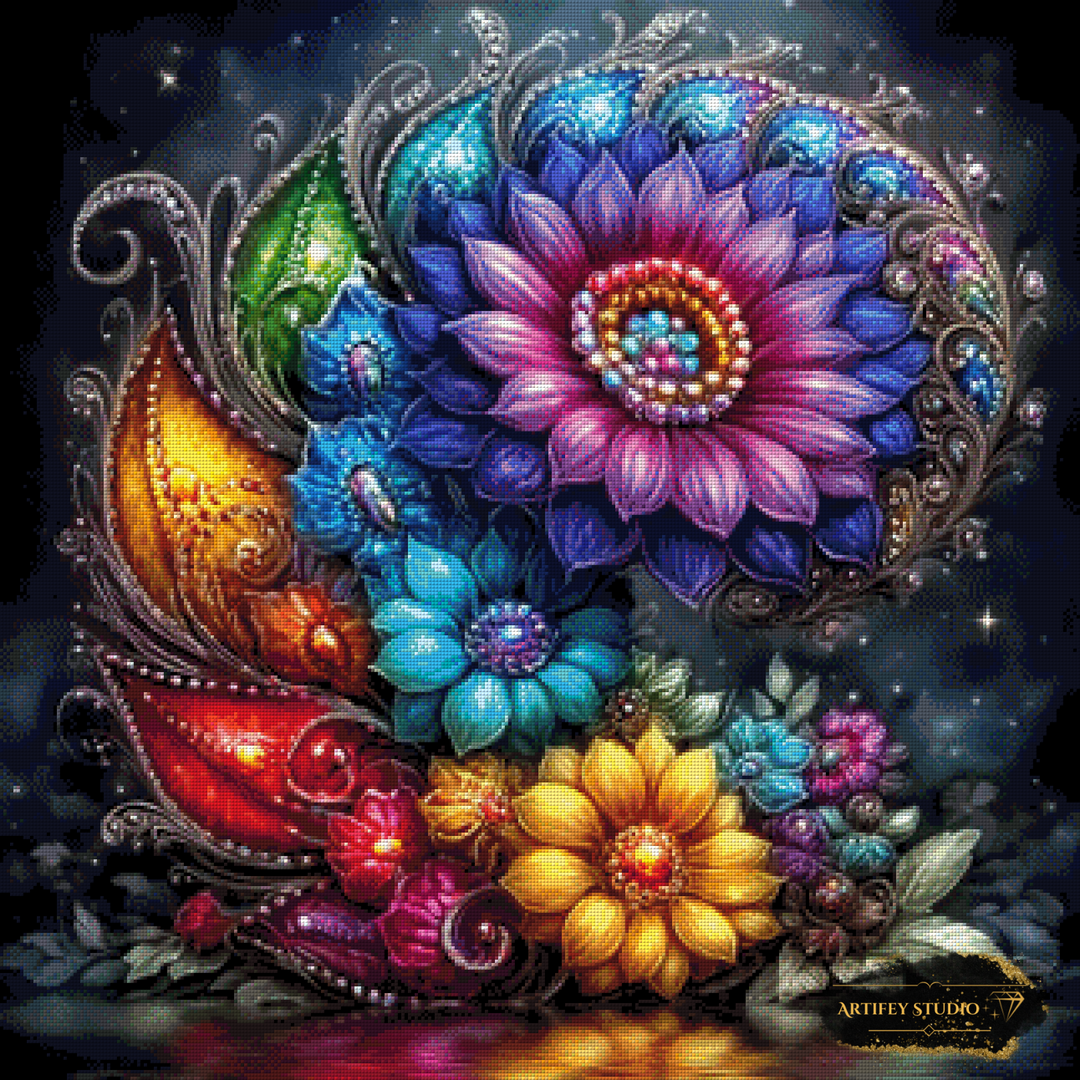 Blume des Lebens by Mirael 80x80 mit 320 Farben - Artifey Studio