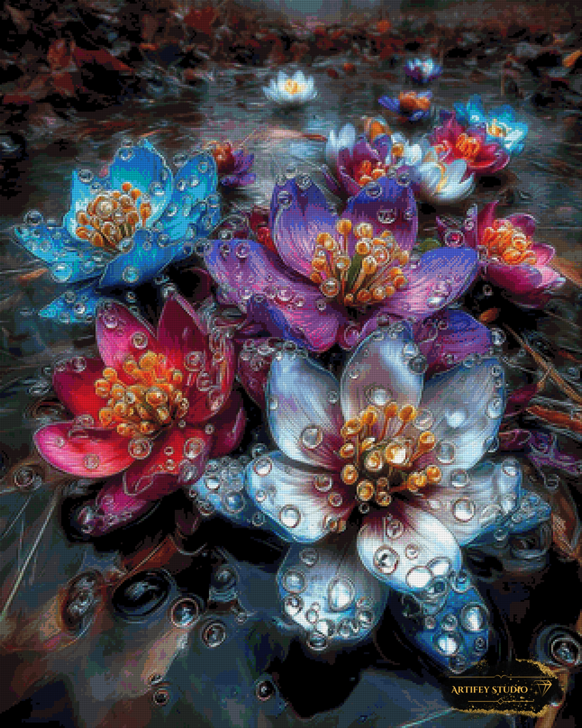 Floral Reverie by Mirael 80x100 mit 310 Farben - Artifey Studio
