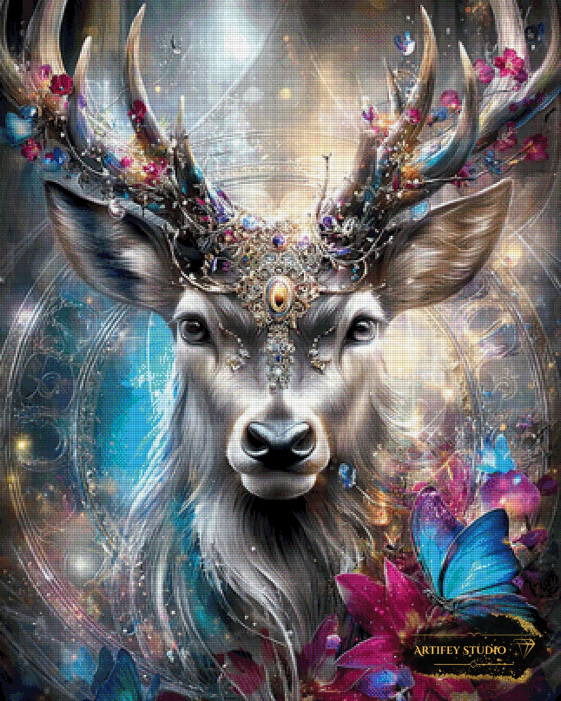 The Antler Oracle by Miarel 80x100 mit 280 Farben - Artifey Studio