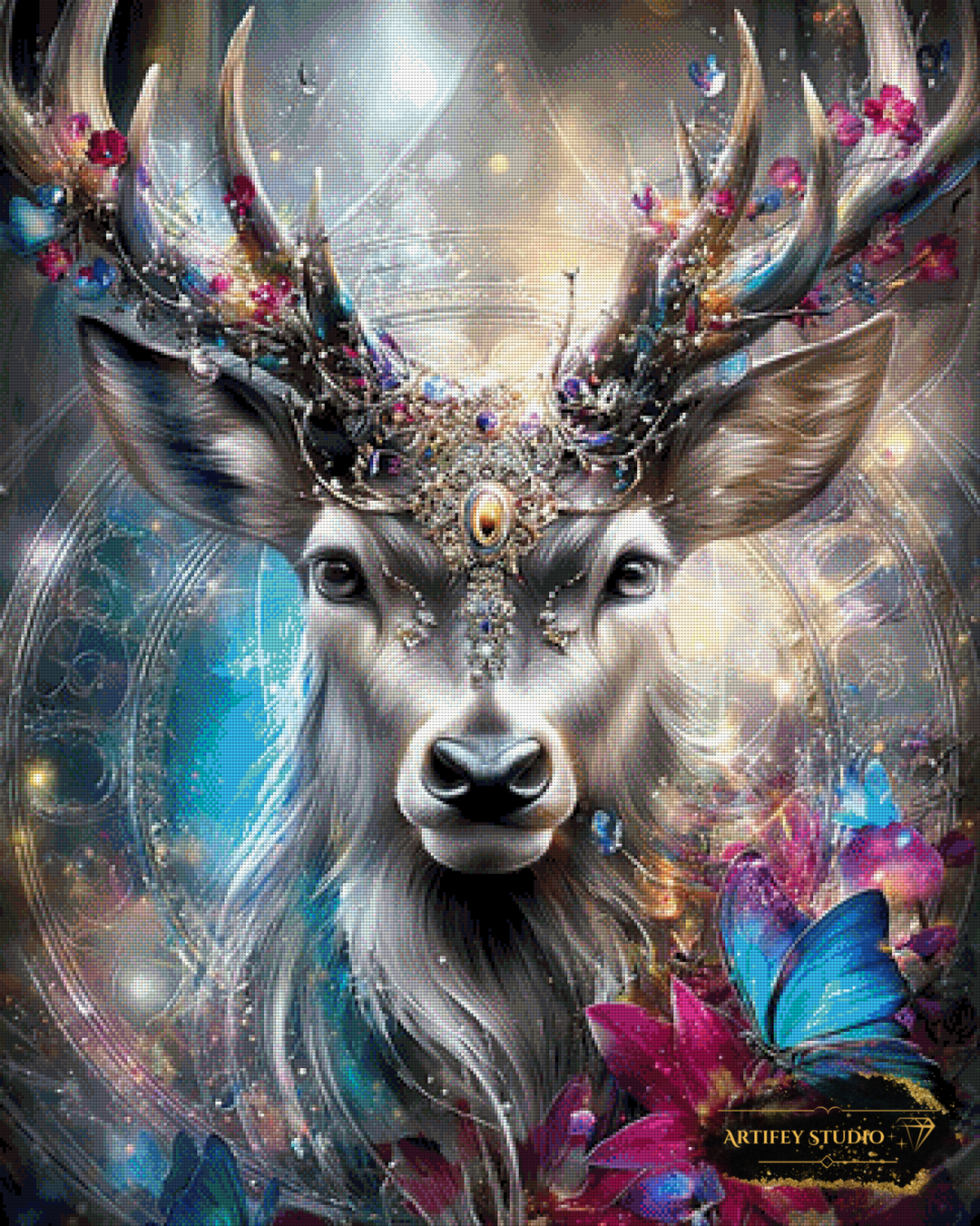 The Antler Oracle by Miarel 80x100 mit 280 Farben - Artifey Studio