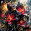 Schwarze Lilien by Artifey 90x90 mit 340 Farben - Artifey Studio
