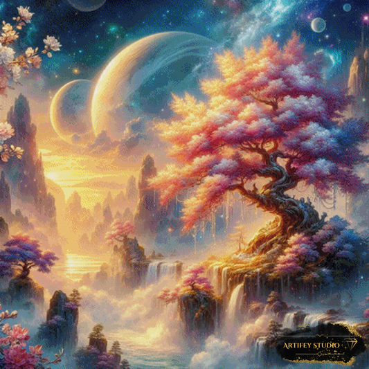 Cherry Moon by Artifey 100x100 mit 270 Farben