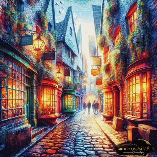 Das Zauberviertel by Artifey 100x100 mit 380 Farben
