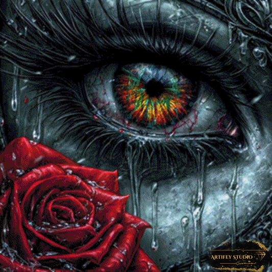 I´occhio del silenzio by Mirael 80x80 mit 180 Farben