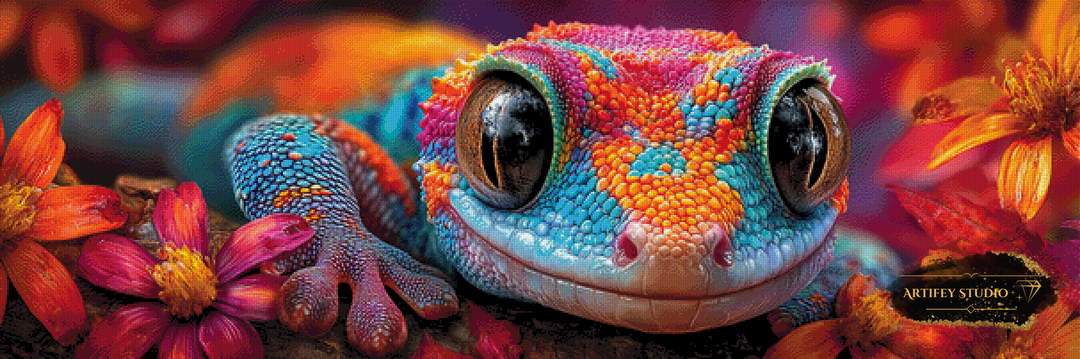 The Gecko´s Garden by Artifey 150x50 mit 360 Farben - Artifey Studio