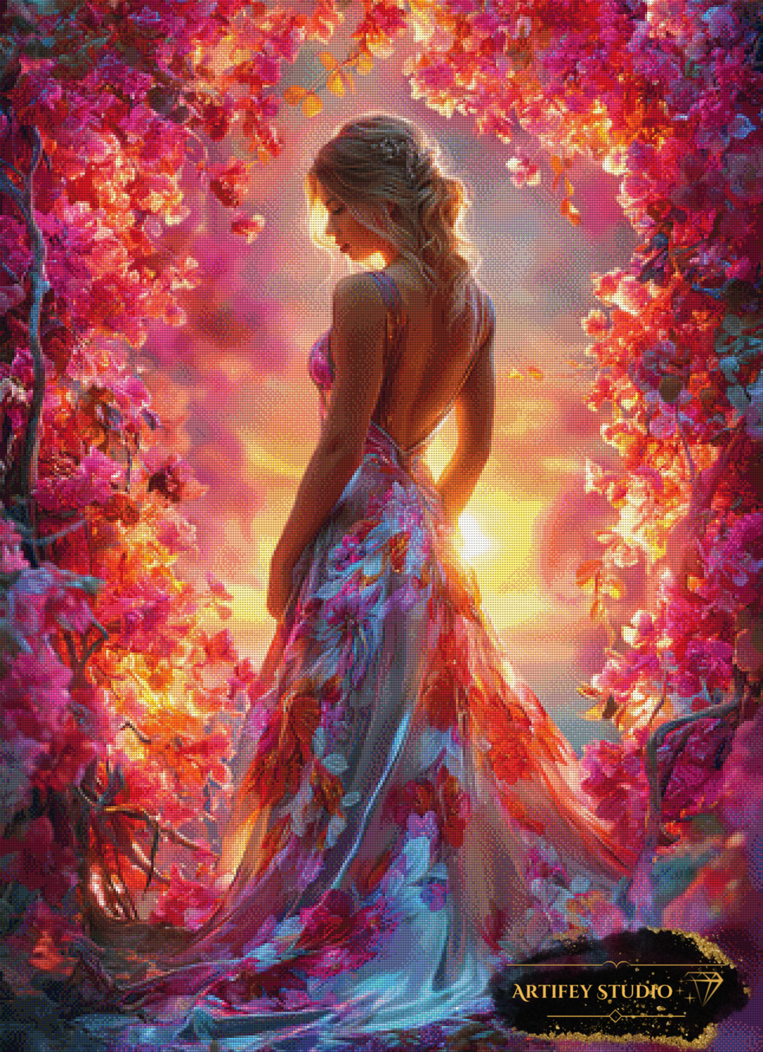 In the flower paradise by Artifey 80x110 mit 270 Farben - Artifey Studio