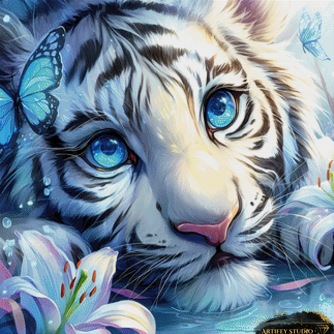 Eyes like the ocean by Artifey 80x80 mit 220 Farben - Artifey Studio