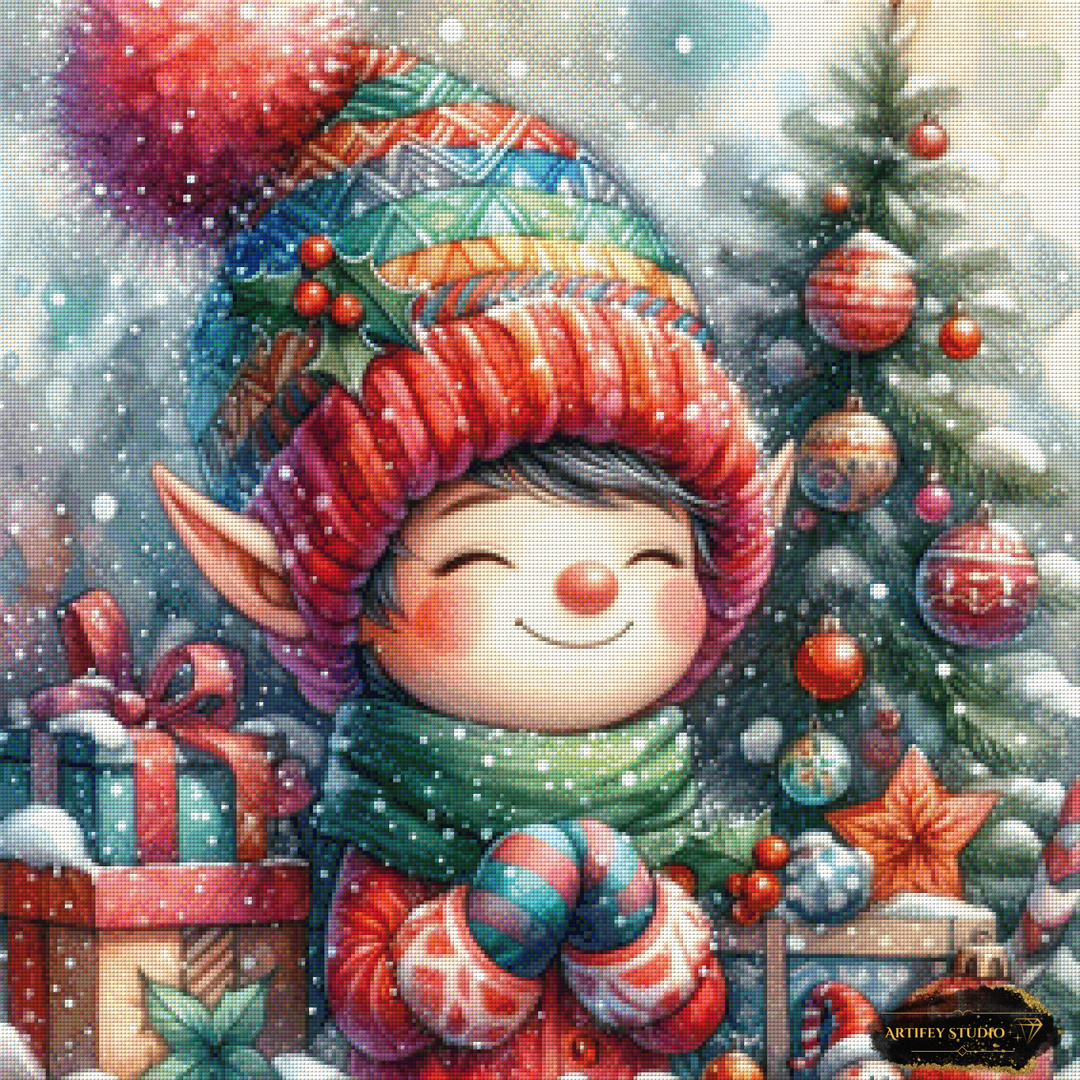 Der kleine Weihnachtshelfer by Diynamite 70x70 mit 280 Farben - Artifey Studio