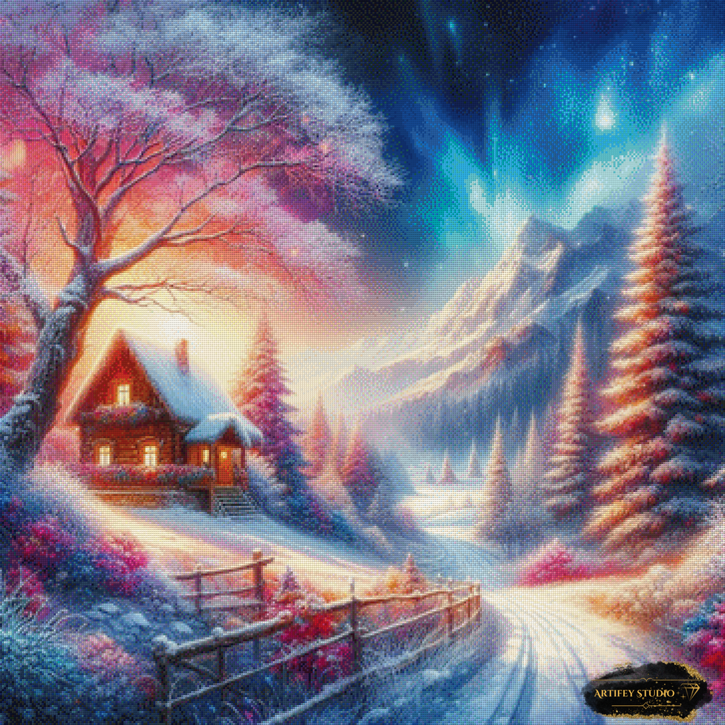 Winterlandschaft by Artifey 90x90 mit 270 Farben - Artifey Studio