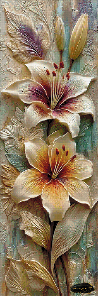 3D Lilies by Morrigan 50x150 mit 200 Farben - Artifey Studio