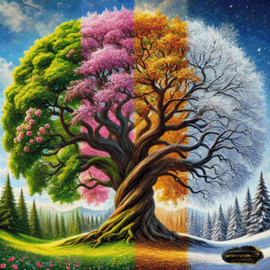 Vier Jahreszeiten by Diynamite 90x90 mit 350 Farben