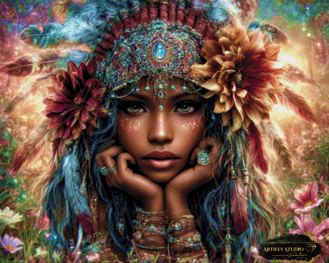 Indiana by LaViie 100x80 mit 320 Farben - Artifey Studio