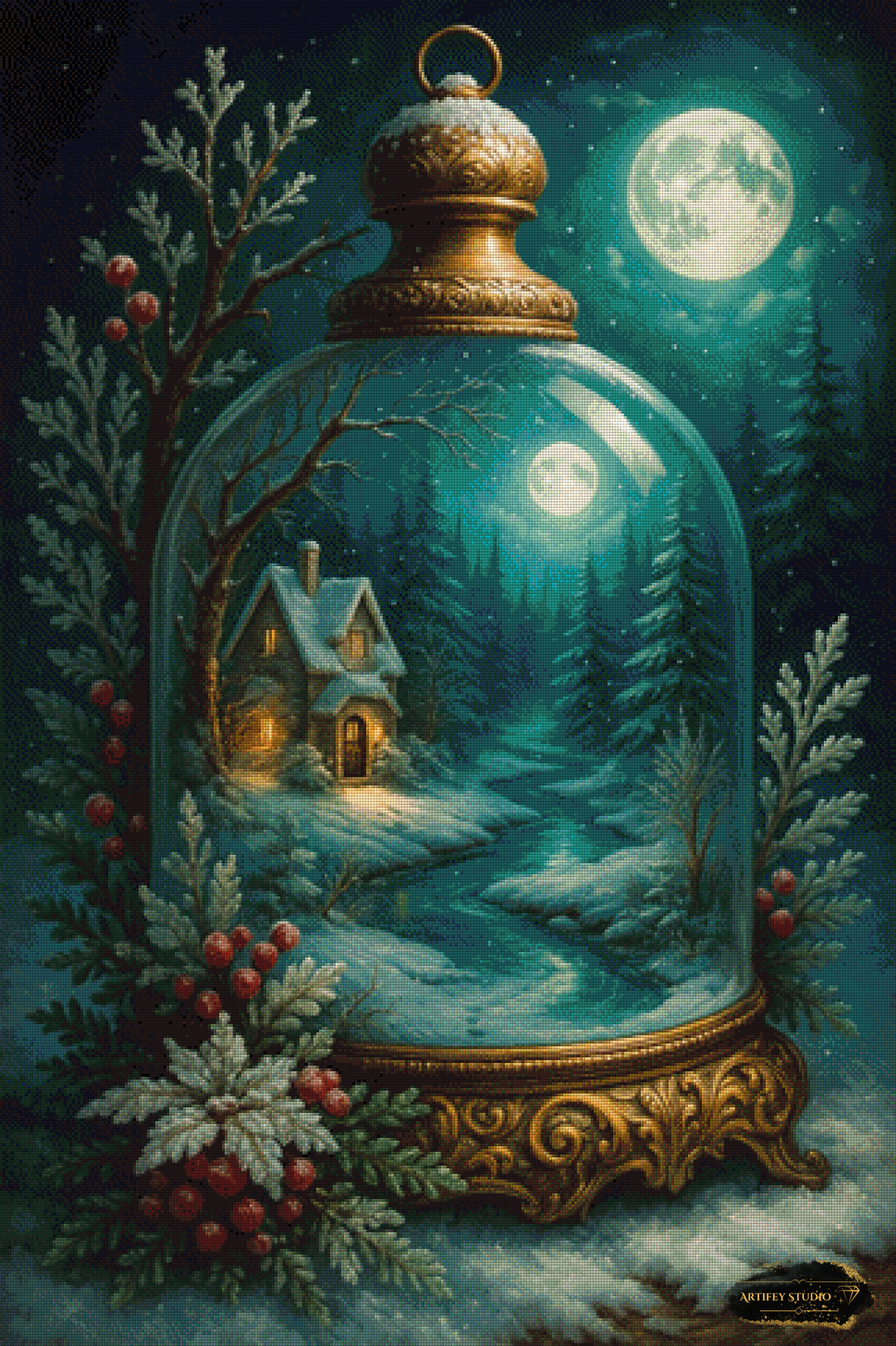 Winter‘s Whisper by Morriora 80x110 mit 170 Farben - Artifey Studio
