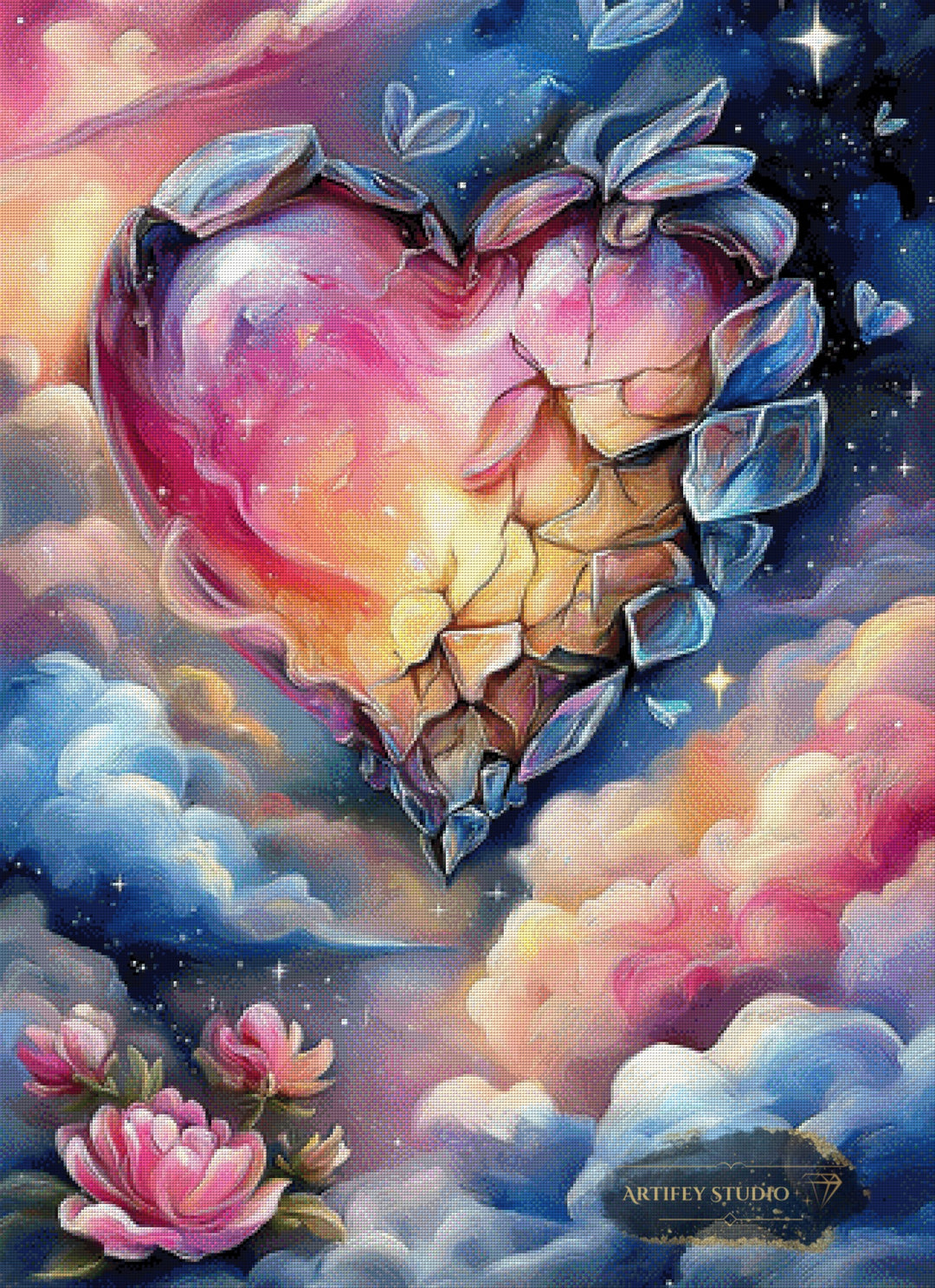 Heart of Glass by Mirael 80x110 mit 320 Farben - Artifey Studio