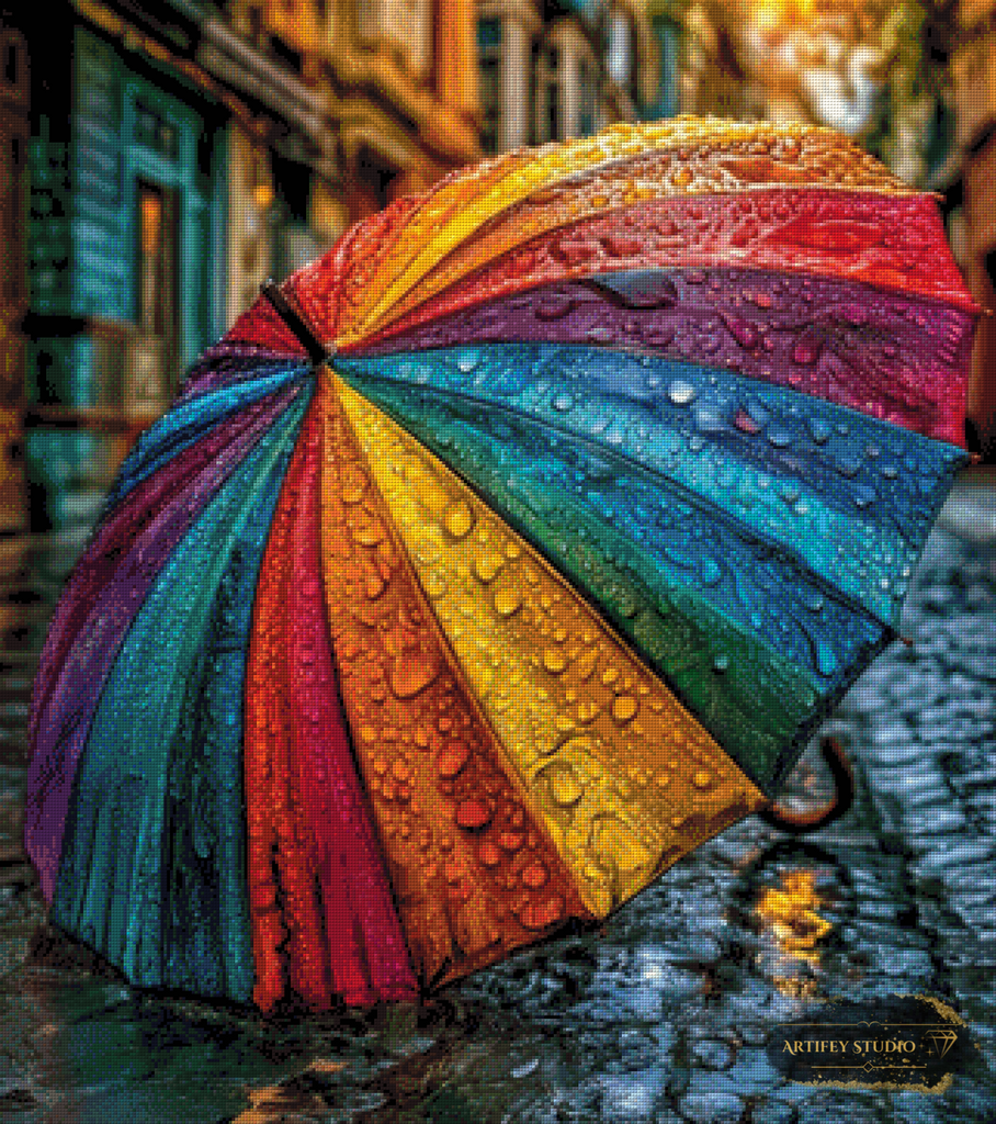 Regenbogen-Tränen by Morrigan 80x80 mit 300 Farben