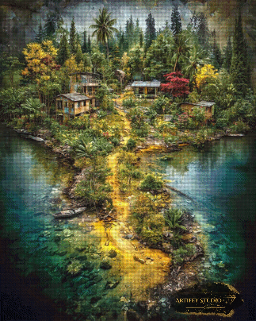 Forgotten Island by Skyler 80x100 mit 200 Farben - Artifey Studio