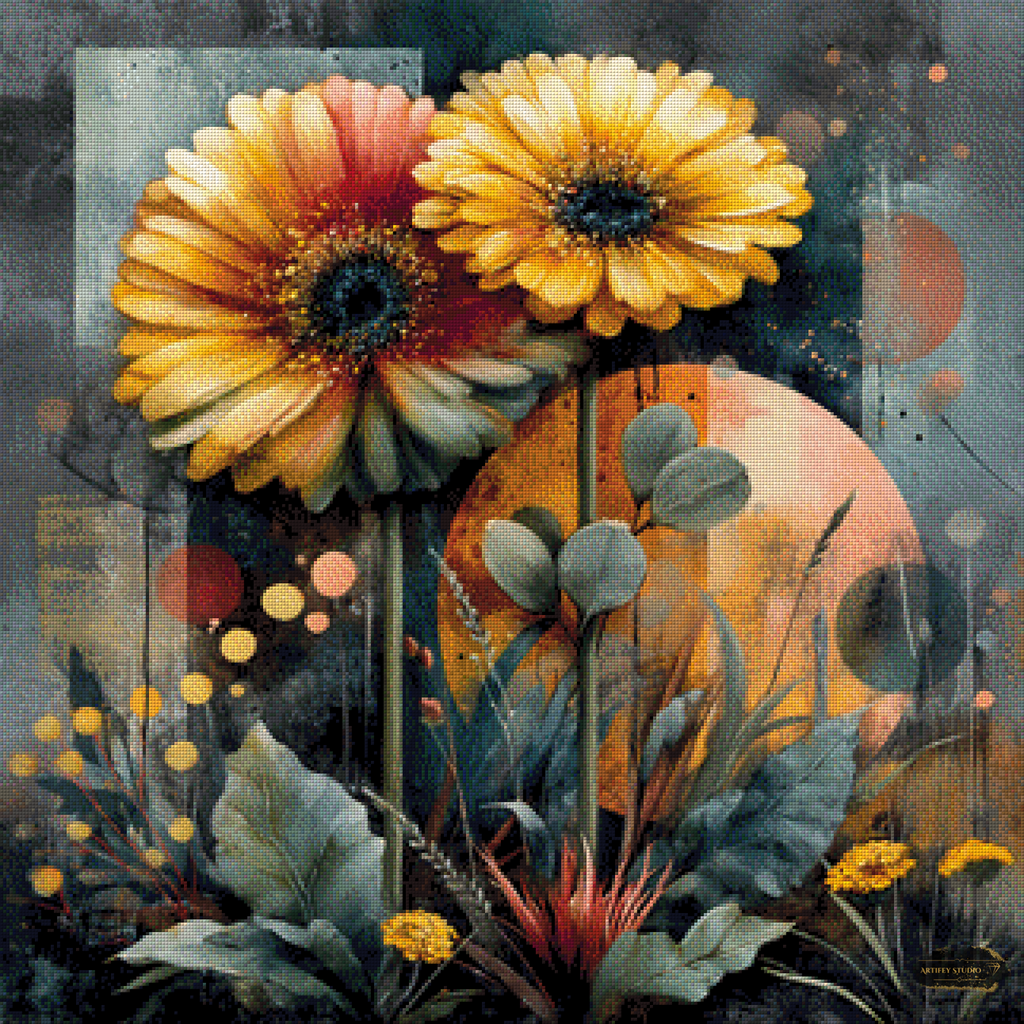 Blümchen by Lexxa 80x80 mit 220 Farben