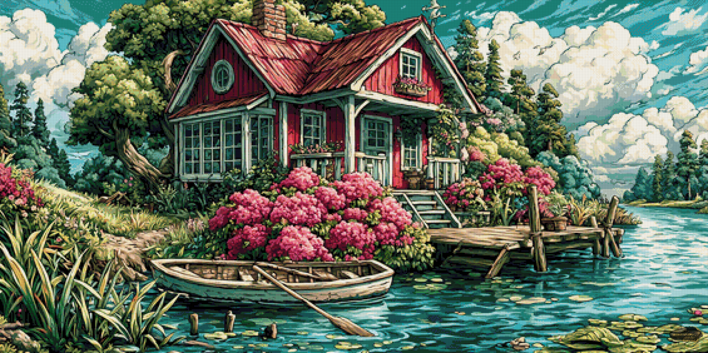 Lakeside Serenity by Mirael 140x70 mit 270 Farben