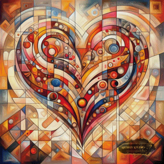 Abstract Heart by Morrigan 80x80 mit 250 Farben