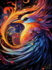Feather Fire by Pixxchicks 60x80 with 260 colors