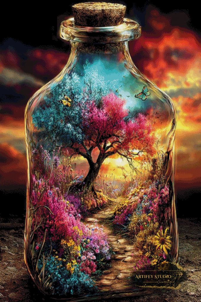 Spring in the Bottle by Morrigan 80x120 mit 330 Farben - Artifey Studio