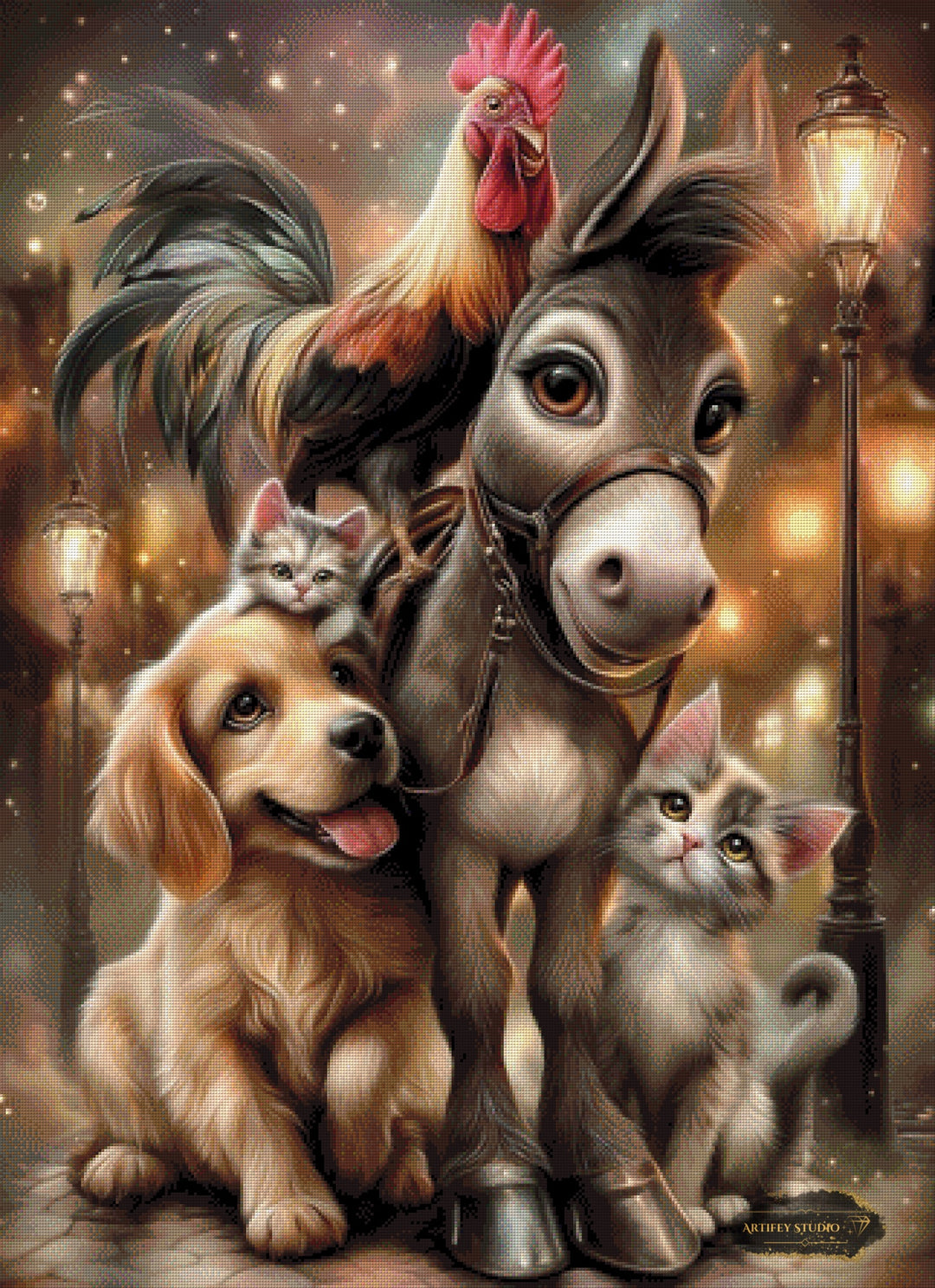 Tierische Musikanten by LaViie 80x110 mit 180 Farben - Artifey Studio