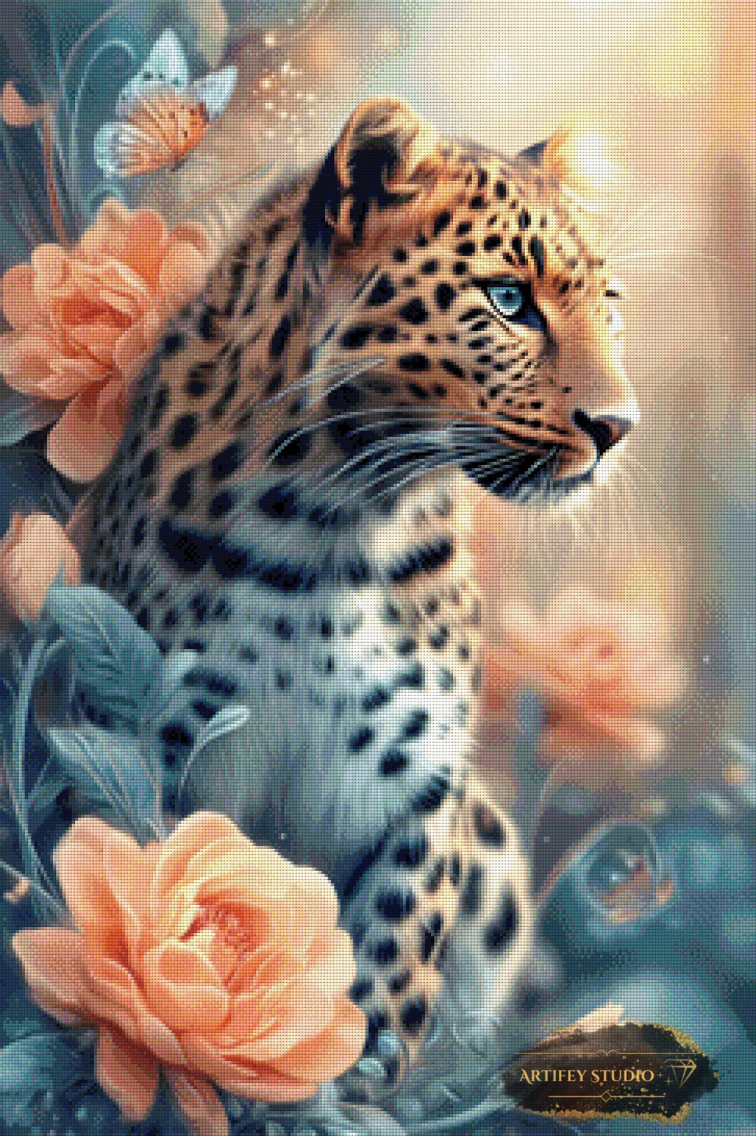 Leopardo by LaViie 60x90 mit 160 Farben - Artifey Studio