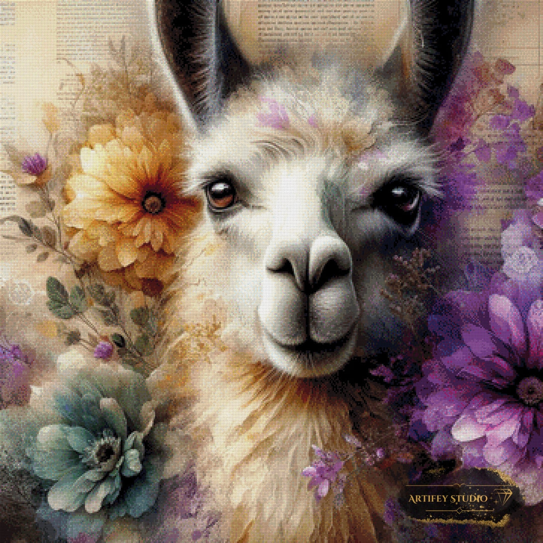 Lamas Traum by MAD 90x90 mit 190 Farben Artifey Studio