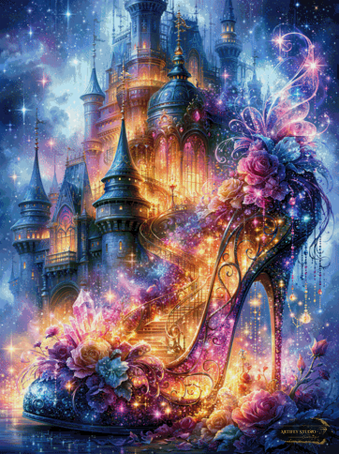 Midnight Sparkle Castle by Artifey 90x120 mit 330 Farben