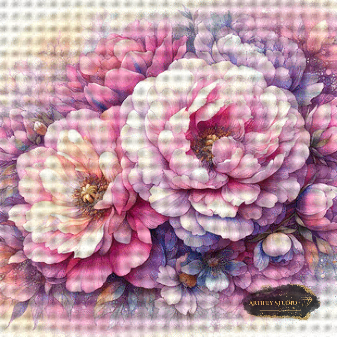 Das Flüstern der Pfingstrosen by Pixxchicks 90x90 mit 160 Farben - Artifey Studio