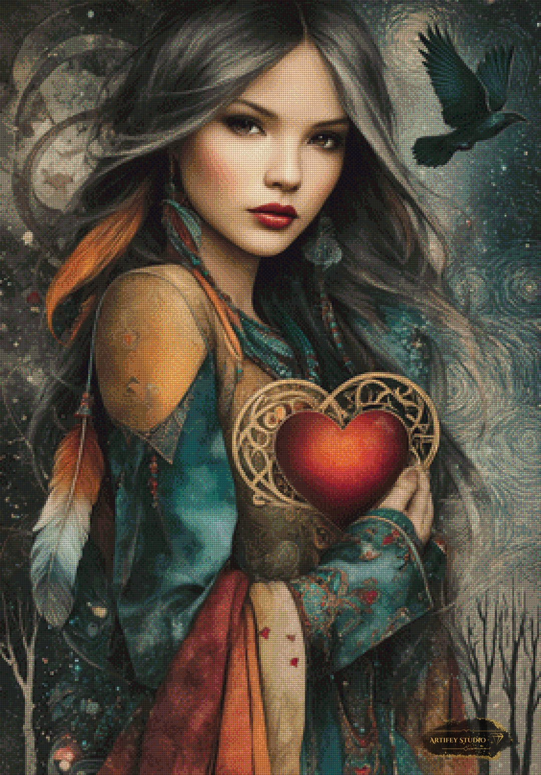 My Heart by Kaida 70x100 mit 160 Farben - Artifey Studio