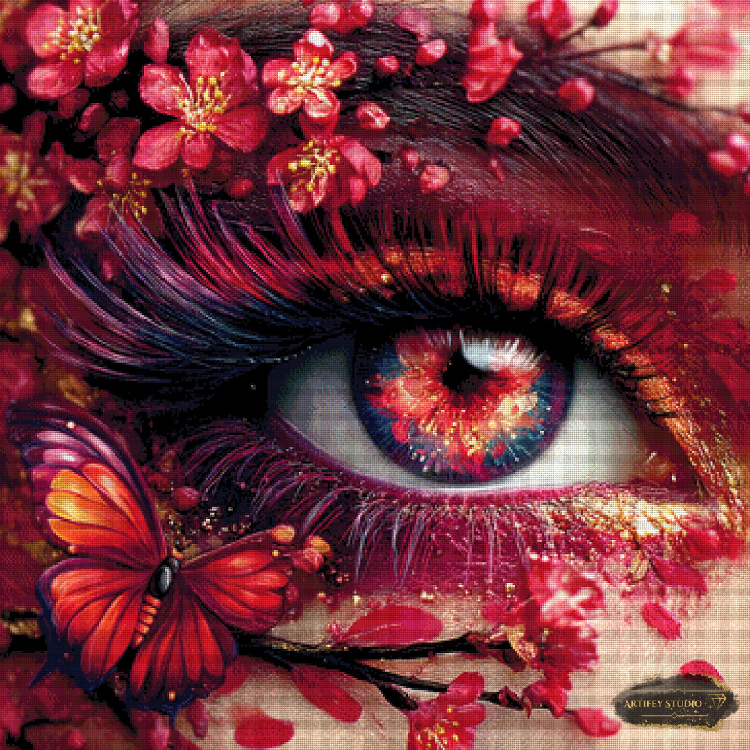 Kirschblütenblick by Artifey 90x90 mit 260 Farben - Artifey Studio
