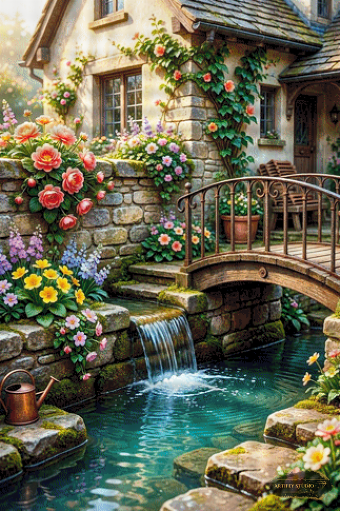 Das stille Garteneck by MAD 80x120 mit 350 Farben