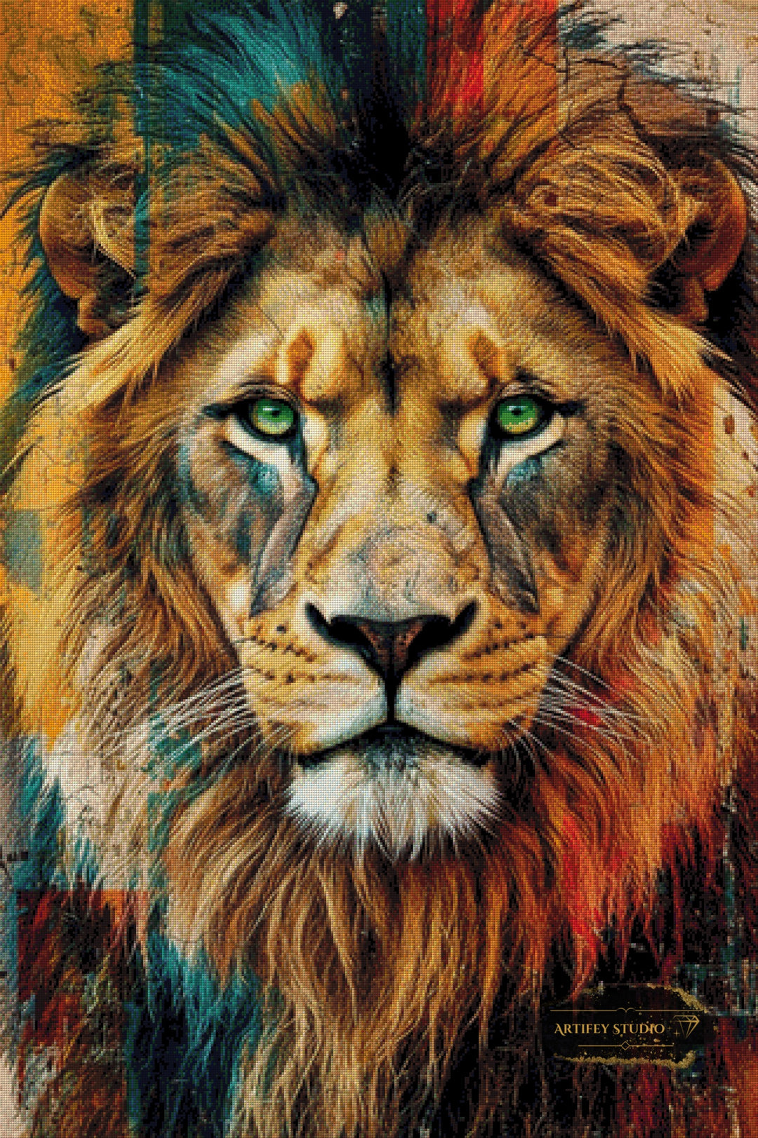 Lion-Art by Saphira 80x120 con 190 colores