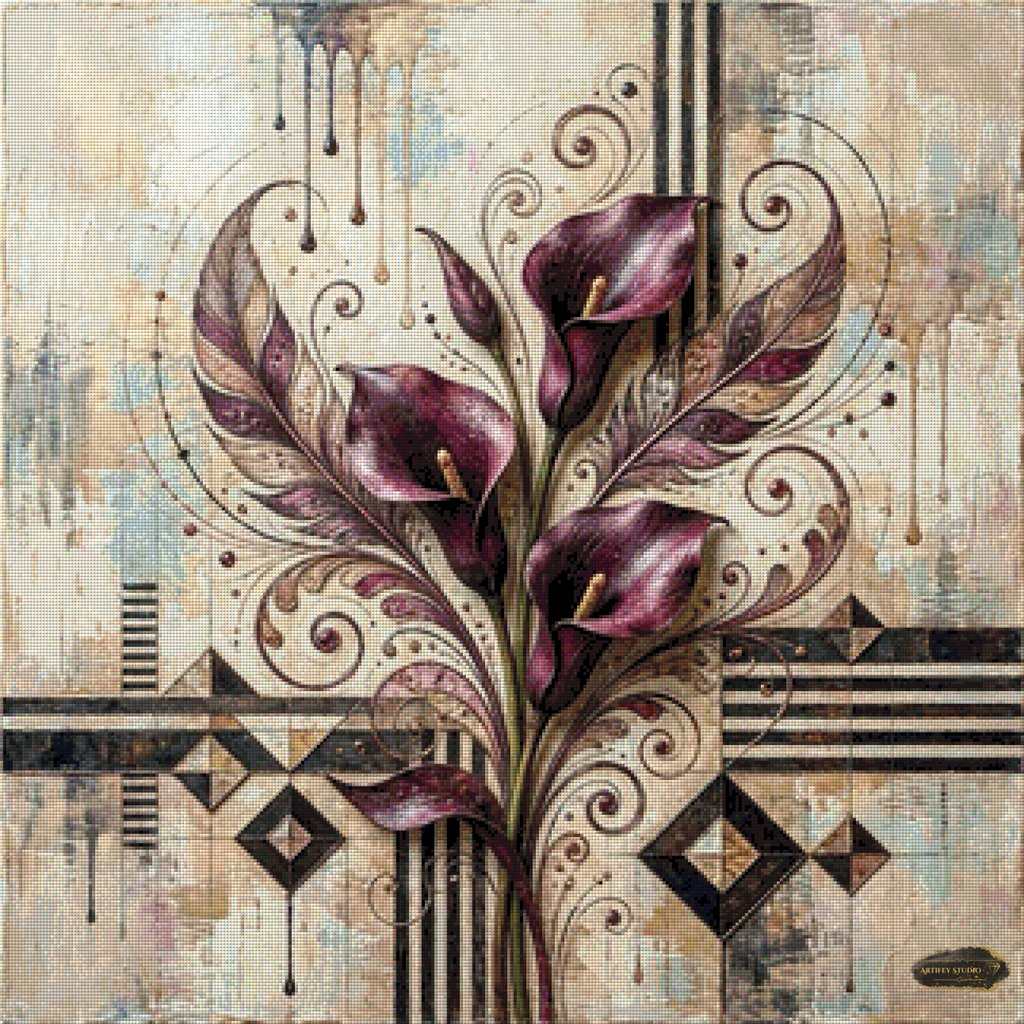Violette Symphonie by MAD 80x80 mit 120 Farben