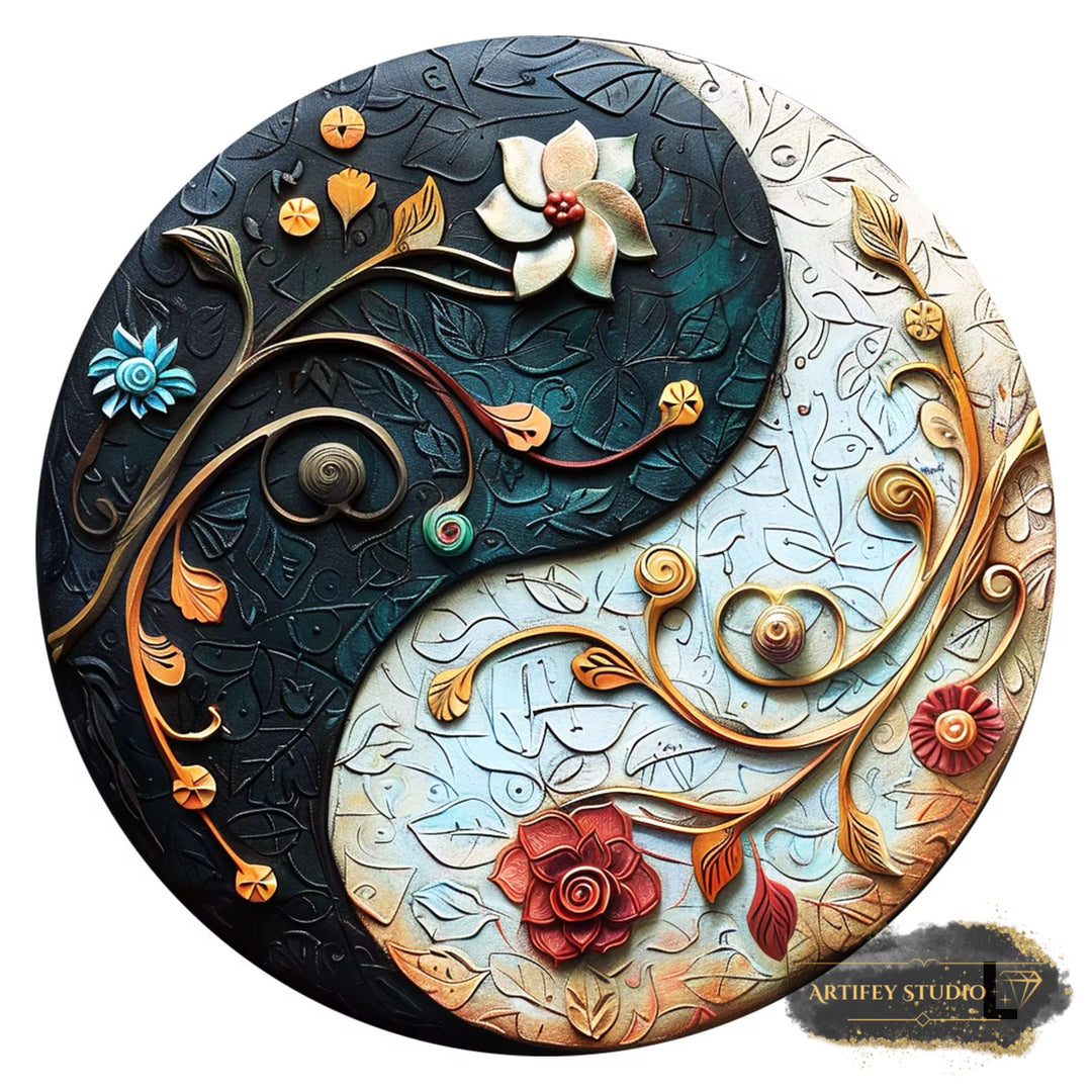 Holzpuzzle - Ying Yang 1 - Artifey Studio