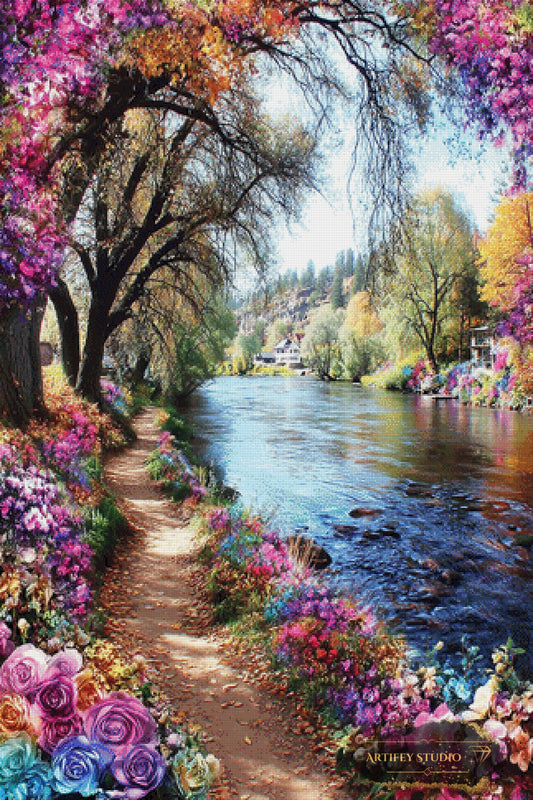 Blumenweg by Artifey 80x120 mit 370 Farben