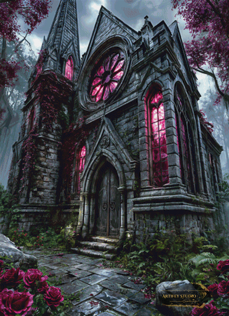 The old church by Skyler 80x110 mit 140 Farben