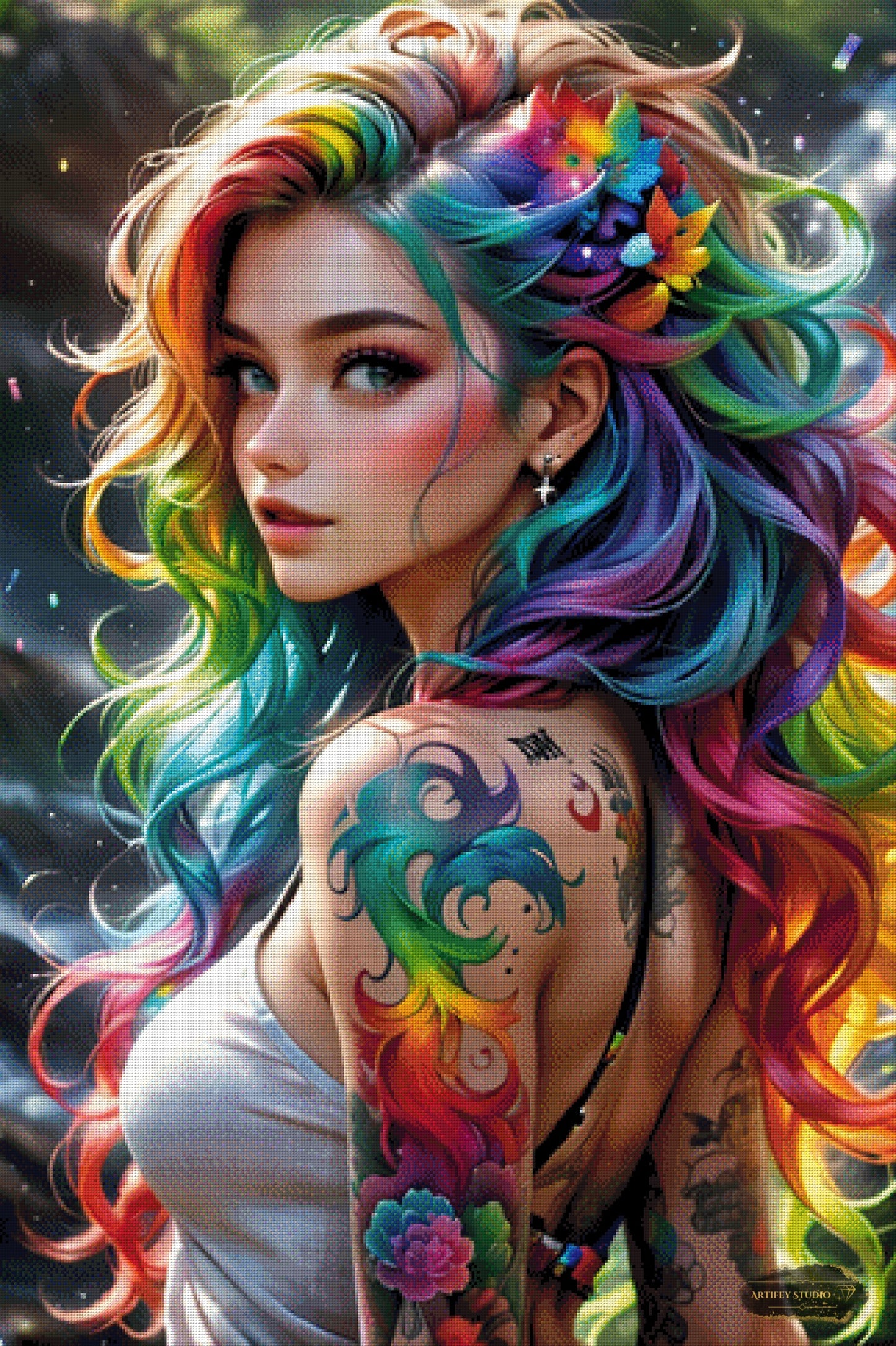Rainbow Girl by Artifey 80x120 mit 410 Farben